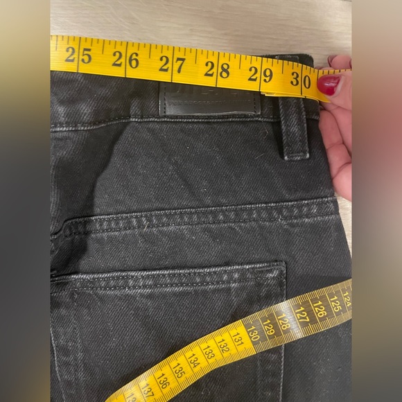 DIESEL-size 27- black denim midi pencil skirt with zipper. - Picture 2 of 10